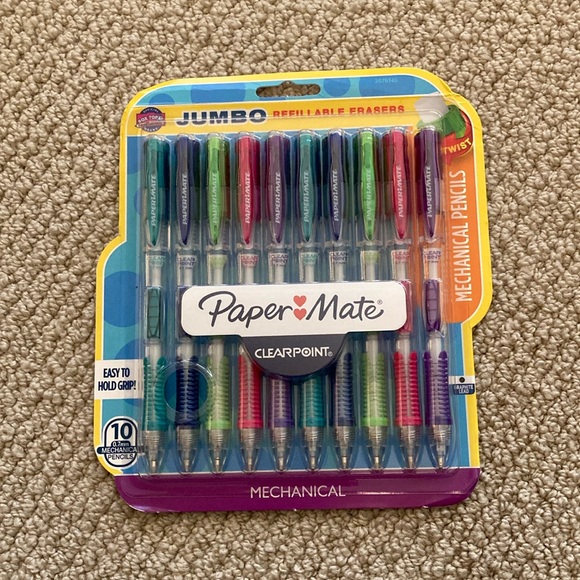 NEW Paper Mate Clearpoint Mechanical Pencils 7 mm Lead 10 Pack Jumbo Twist Grip - Picture 1 of 7